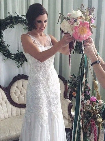 Ivory Sequinned Lace - Anya 6 Ivory Sequinned Lace - Anya - Image 4