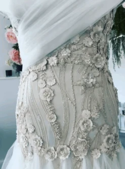 Champagne Beaded Flower Lace - Blake 22 Champagne Beaded Flower Lace - Blake -Elegance in Lace 3dchampagnelaceblake2 ca9c529e ba3b 4f74 b6ec 0782b4b552ed