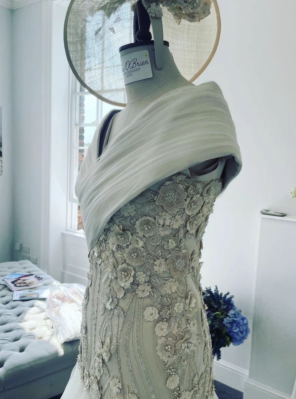 Champagne Beaded Flower Lace - Blake 17 Champagne Beaded Flower Lace - Blake - Image 15