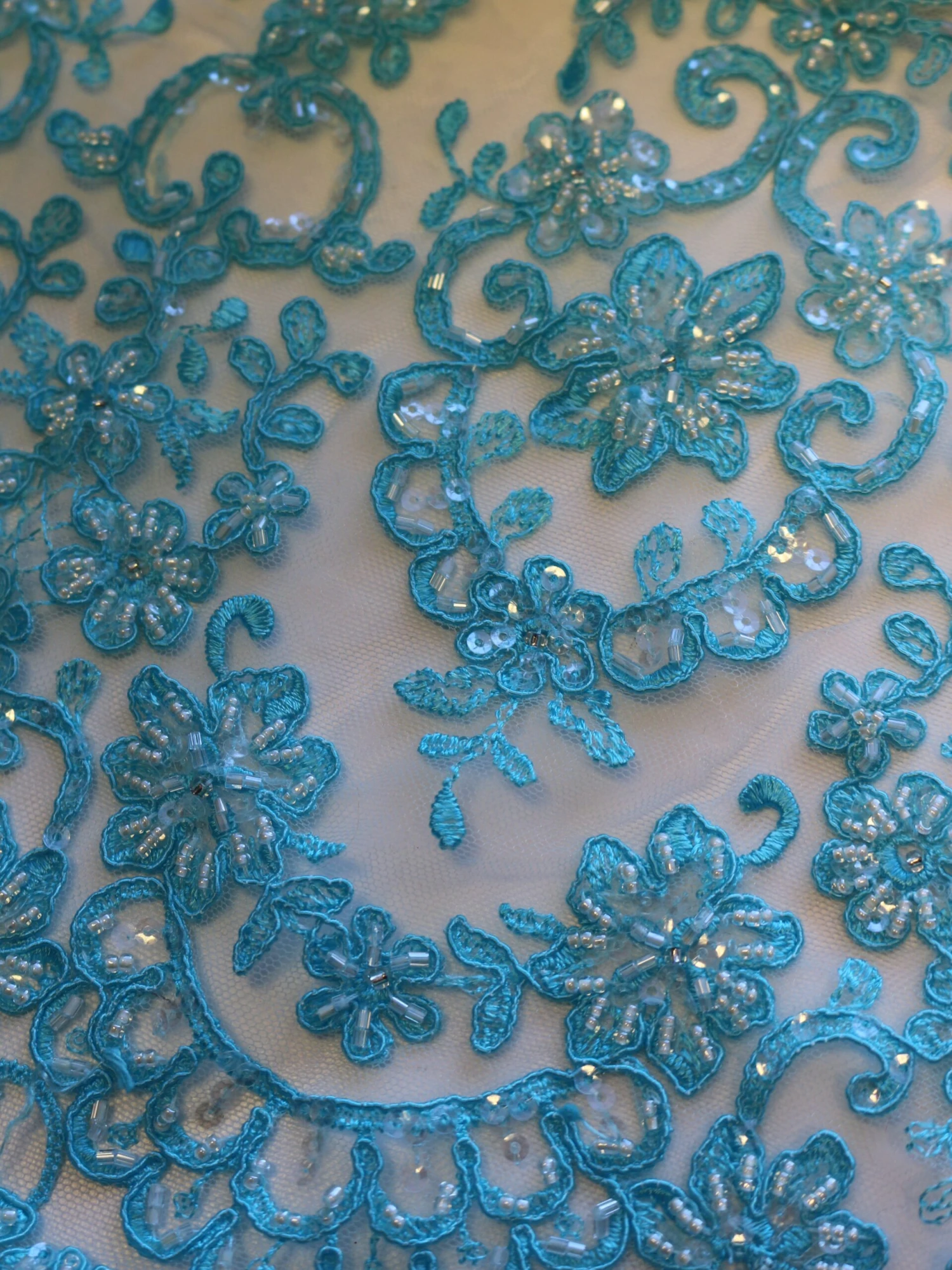 Turquoise Blue Lace - Alexandra 4 Turquoise Blue Lace - Alexandra - Image 2