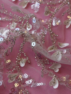 Ivory Beaded Lace - Amaris -Elegance in Lace Amaris Closeup