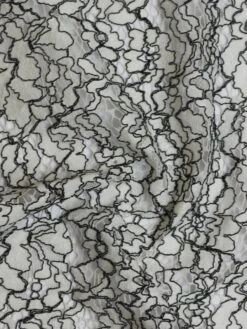 White & Black Corded Lace - Angela -Elegance in Lace AngelaWhite Black