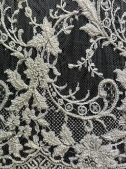 White Beaded Chantilly Lace - Annalisa -Elegance in Lace Annalisa 1