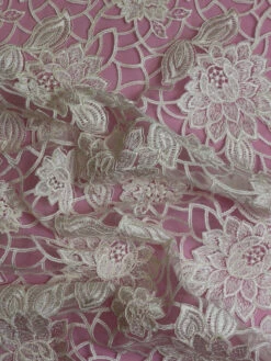 Ivory Embroidered Lace - Annika -Elegance in Lace Annika