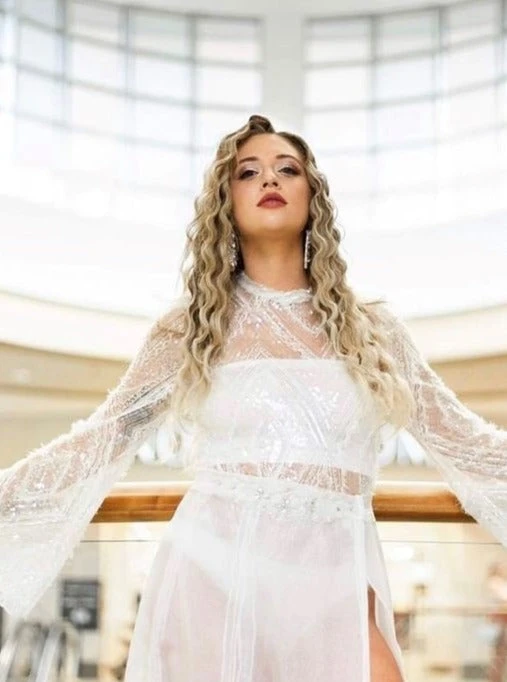 Ivory Sequinned Lace - Anya 9 Ivory Sequinned Lace - Anya - Image 7