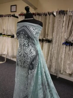 Aqua Embroidered Lace - Nyla -Elegance in Lace AquaLace Nyla 1