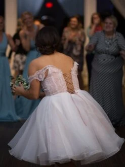 Ivory Sequinned Lace - Amber -Elegance in Lace AstunningbridalgownusingAmberlace 1