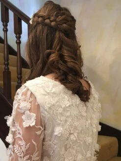 White Embroidered 3D Lace - Abiona 26 White Embroidered 3D Lace - Abiona -Elegance in Lace Astunningweddingdressusing3dlaceAbiona2