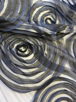 Black 3D Lace - Lorelei -Elegance in Lace Black3DLace Lorelei Closeup