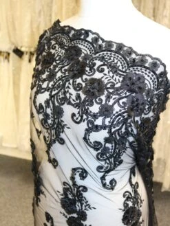 Black Beaded Lace - Nell -Elegance in Lace BlackBeadedLace Nell