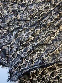 Black Chantilly Lace - Elara -Elegance in Lace BlackChantillyLace Elara closeup