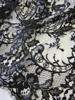 Black Chantilly Lace - Nefertari -Elegance in Lace BlackChantillyLace Nefertari CloseUp