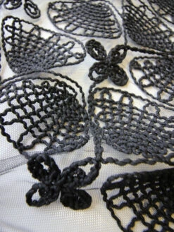 Black Embroidery Lace - Rivka -Elegance in Lace BlackEmbroideredLace Rivka CloseUp