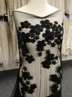 Black Embroidered Lace - Ashton -Elegance in Lace BlackLace Ashton