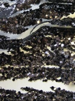 Black Sequin Glitter Lace - Divine -Elegance in Lace BlackLace Divine closeup