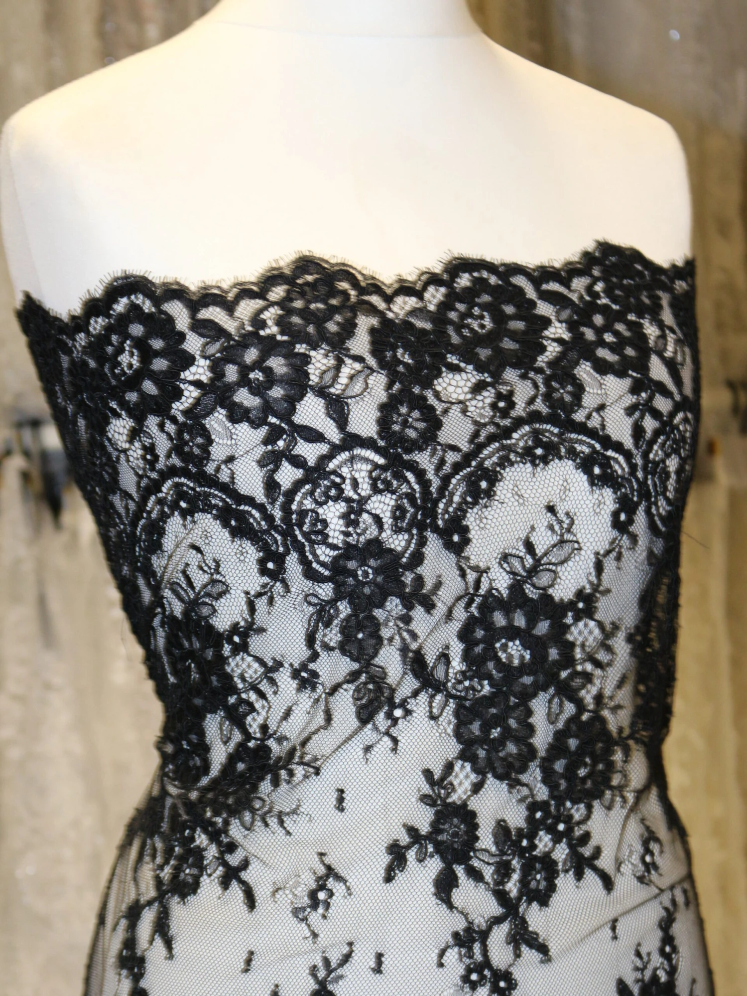 Black Corded Lace - Eloise 4 Black Corded Lace - Eloise - Image 2