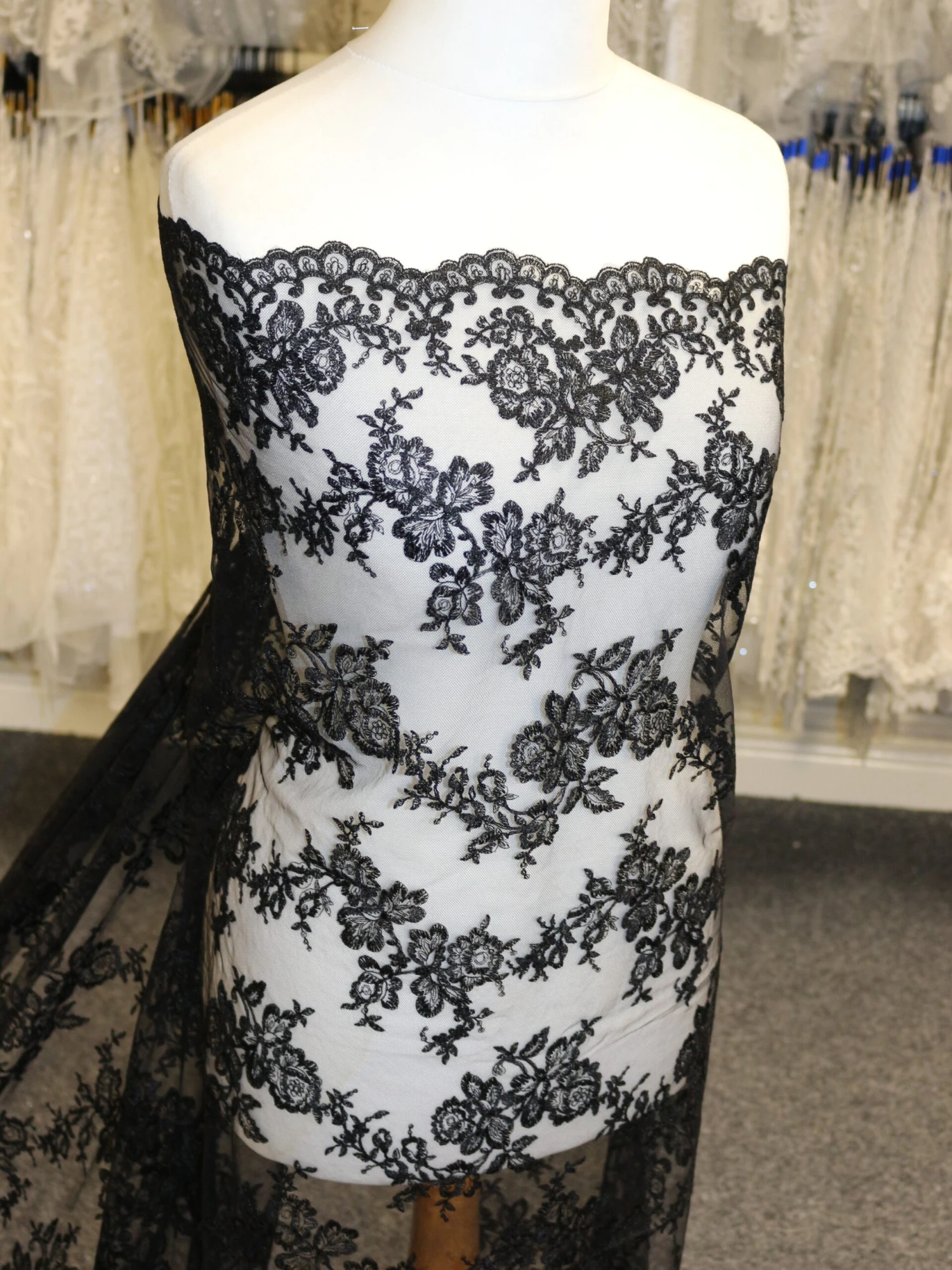 Black Raschel Lace - Pandora 3 Black Raschel Lace - Pandora