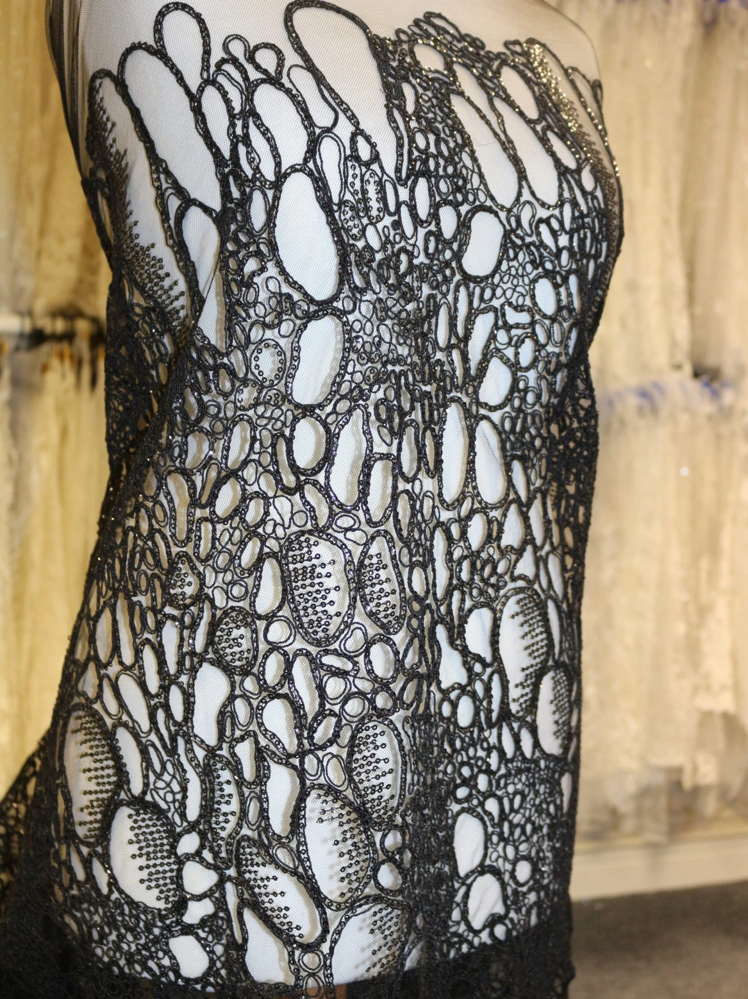 Black Corded Lace - Raven 4 Black Corded Lace - Raven - Image 2