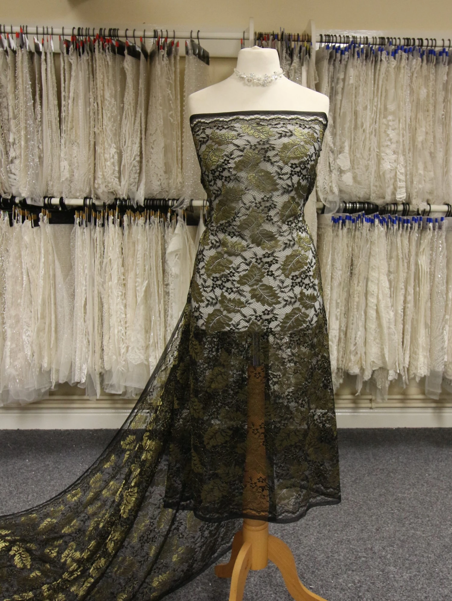 Black Raschel Lace - Wren 3 Black Raschel Lace - Wren