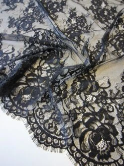 Black Raschel Lace - Maverick -Elegance in Lace BlackRaschelLace Maverick closeup
