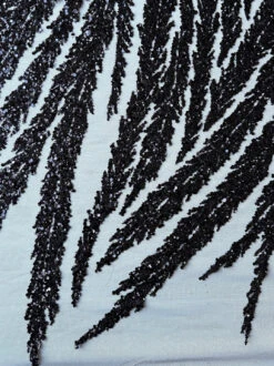 Black Sequin Glitter Lace - Divine -Elegance in Lace BlackSequinLace Divine closeup