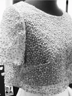 Silver Sequin Fabric - Moondust -Elegance in Lace BlousemadeusingMoondust