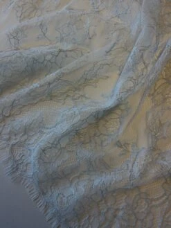 Blue Chantilly Lace - Westlyn -Elegance in Lace BlueChantillyLace Westlyn closeup