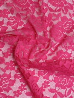 Candy Pink Raschel Stretch Lace - Evie -Elegance in Lace CandyStretchLace Evie