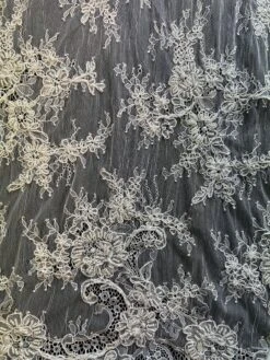 Ivory Beaded And Corded Lace - Carmel -Elegance in Lace Carmel