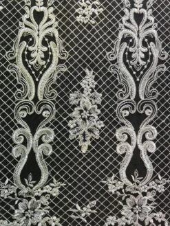 Ivory Embroidered Lace - Caroline -Elegance in Lace Caroline