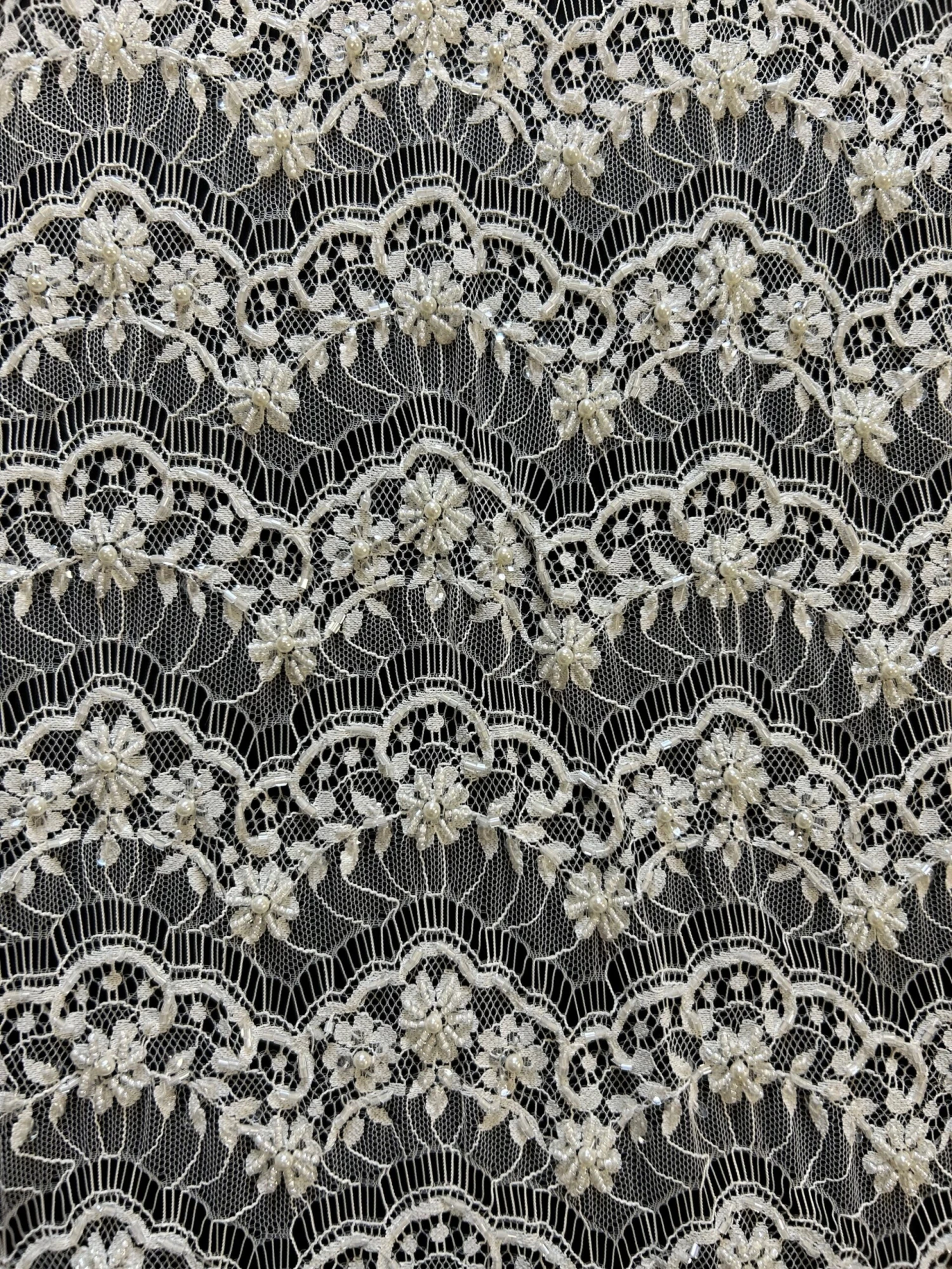 Ivory Beaded Lace - Celine 12 Ivory Beaded Lace - Celine - Image 10