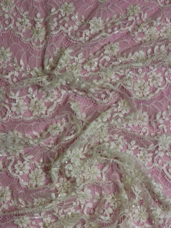 Ivory Beaded Lace - Celine 20 Ivory Beaded Lace - Celine -Elegance in Lace Celine