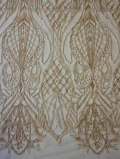 Champagne Embroidered Lace - Hortense -Elegance in Lace ChampagneBridalLace Hortense 1