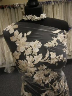 Champagne Embroidered Flower Lace - Aldira -Elegance in Lace ChampagneLace Aldira fae7cd0c 8250 4b13 84be dd12fe1aae15