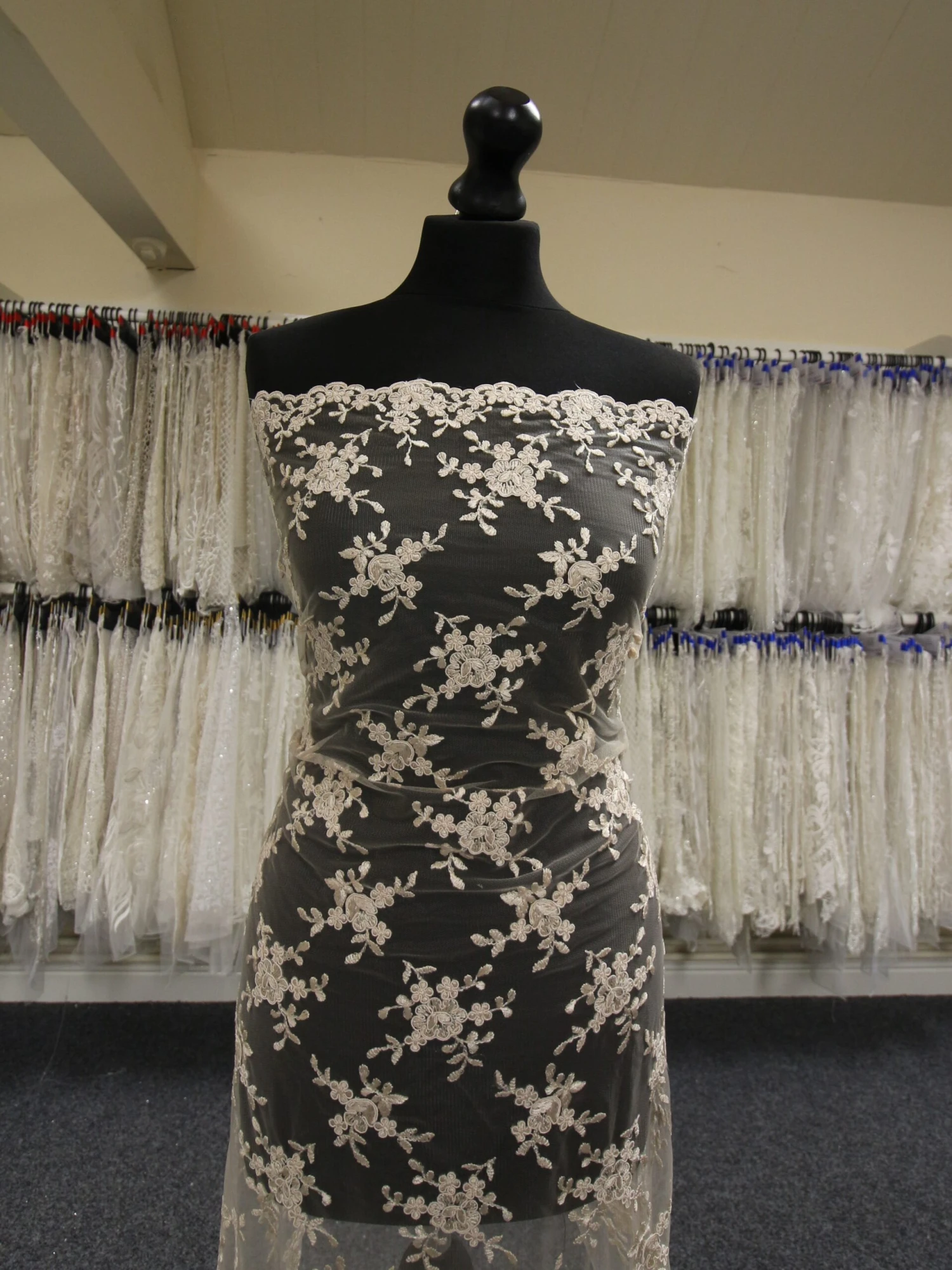 Champagne Corded Lace - Geraldine 7 Champagne Corded Lace - Geraldine - Image 5