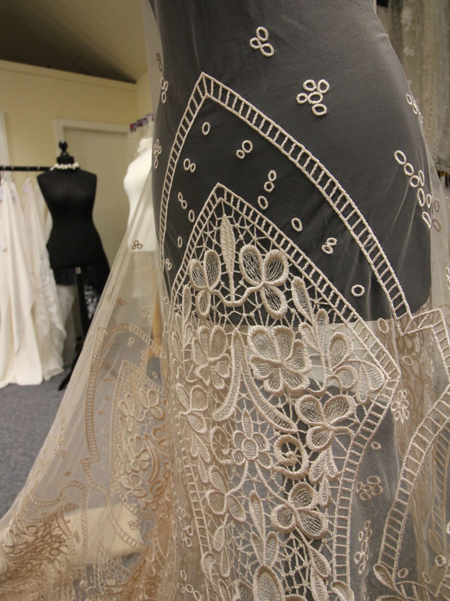 Champagne Embroidered Lace - Nyla 10 Champagne Embroidered Lace - Nyla - Image 8