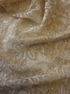 Champagne Raschel Lace - Ezra -Elegance in Lace ChampagneRaschelLace Ezra closeup