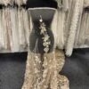 Champagne Beaded Flower Lace - Blake 2 Champagne Beaded Flower Lace - Blake -Elegance in Lace Chanpagne3DLace Blake