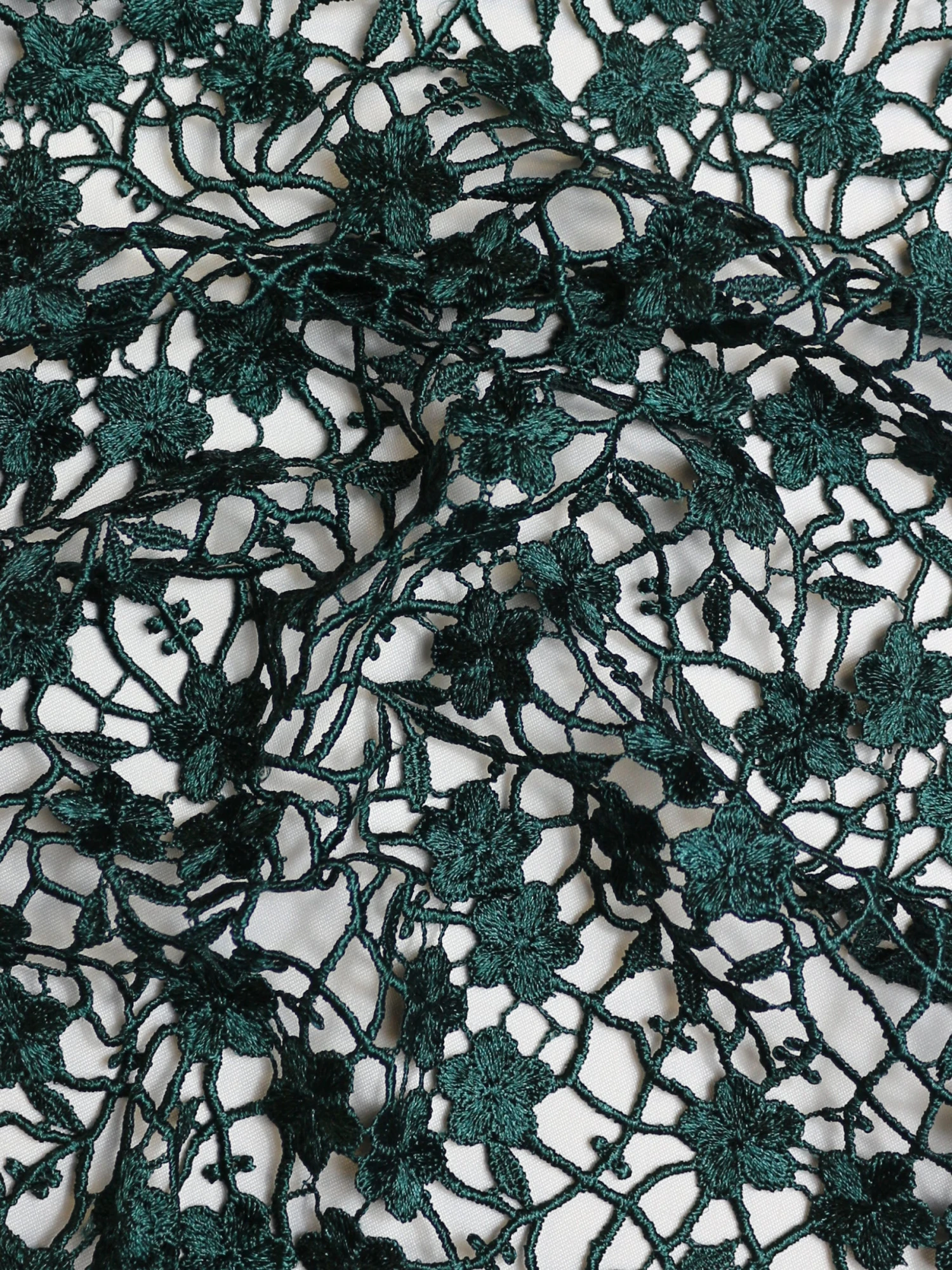 Dark Green Guipure Lace - Ebba 8 Dark Green Guipure Lace - Ebba - Image 6