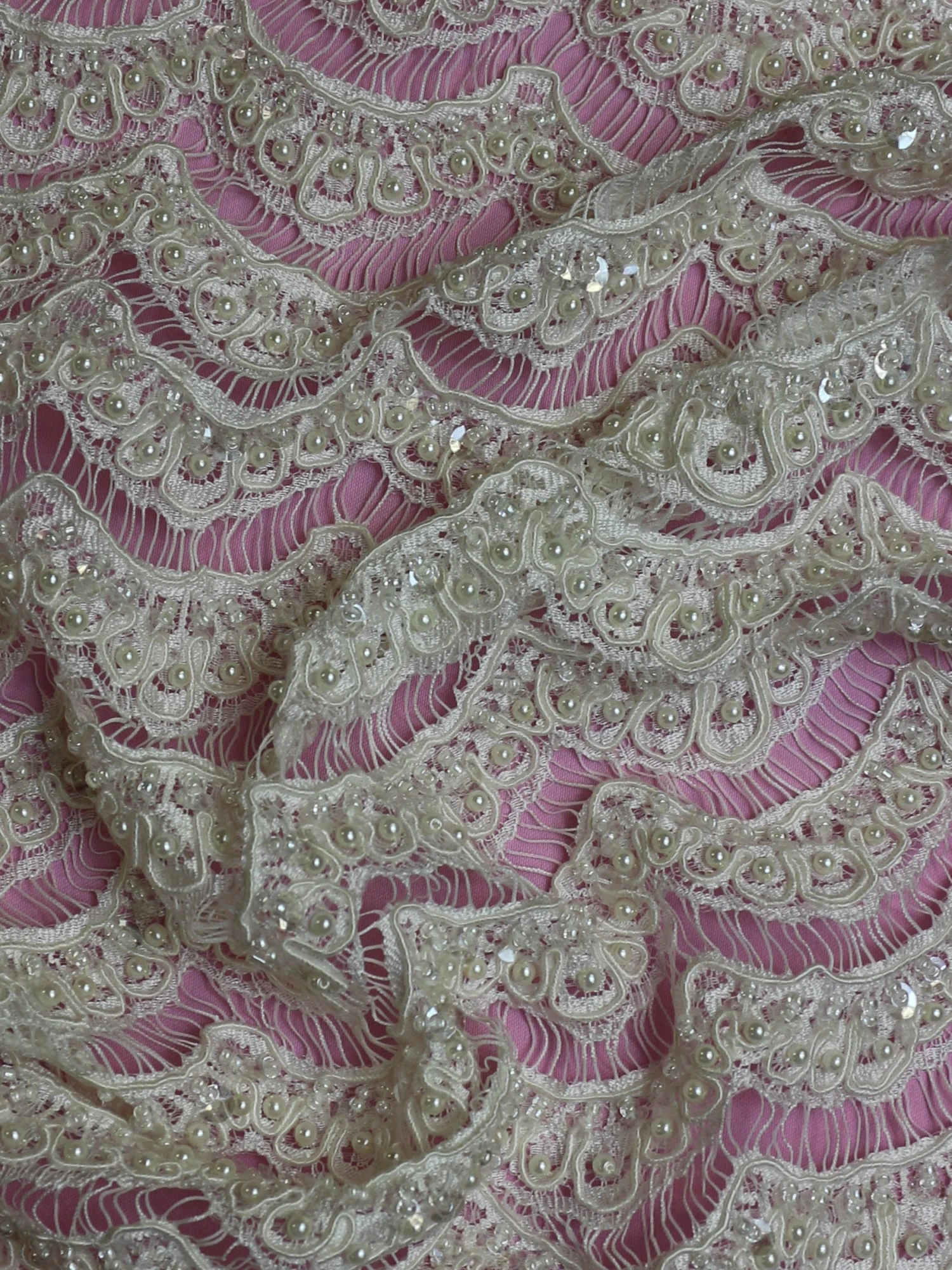 Ivory Beaded Lace - Demi 11 Ivory Beaded Lace - Demi - Image 9