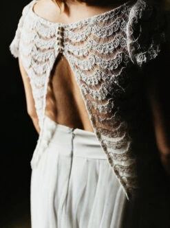 Ivory Beaded Lace - Demi 20 Ivory Beaded Lace - Demi -Elegance in Lace Demiivorybridallace1