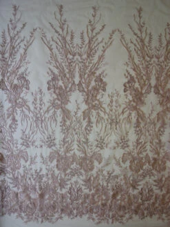 Dusky Pink Embroidered Lace - Bexley -Elegance in Lace DuskyPinkLace Bexley FullWidth