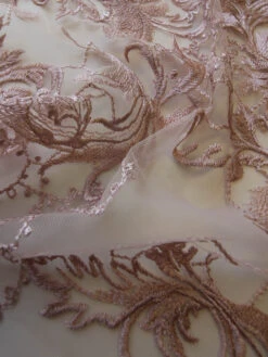 Pink Embroidery Lace - Sortil -Elegance in Lace DuskyPinkLace Sortil CloseUp