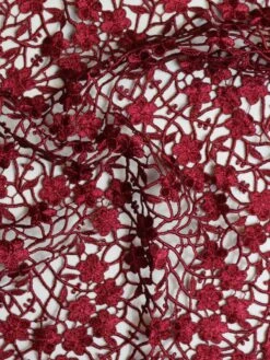 Wine Guipure Lace - Ebba -Elegance in Lace EbbaWineLace