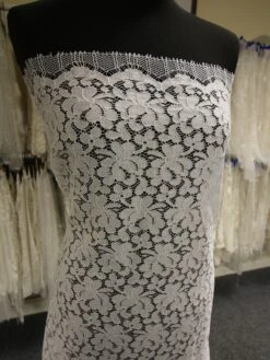 White Corded Chantilly Lace - Francine -Elegance in Lace EcoLace Francine