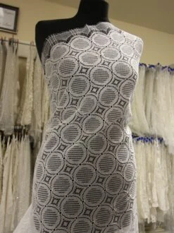 White Corded Chantilly Lace - Lucette -Elegance in Lace EcoLace Lucette