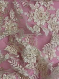Ivory Beaded Lace - Ella -Elegance in Lace Ella