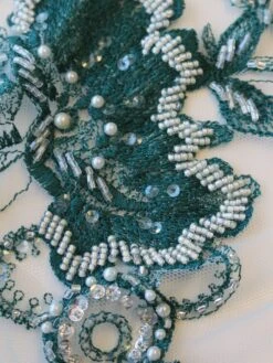 Emerald Green Lace - Roberta -Elegance in Lace EmeraldLace Roberta closeup