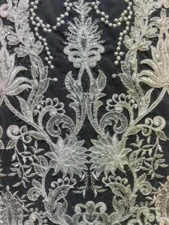 Ivory Sequinned Embroidered Lace - Fifi 21 Ivory Sequinned Embroidered Lace - Fifi -Elegance in Lace Fifi 1