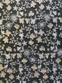 Ivory & Champagne Embroidered Lace – Finja -Elegance in Lace Finja 1